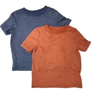 Old Navy Set of 2 Short Sleeve T-Shirt Blue and Brown 18-24M